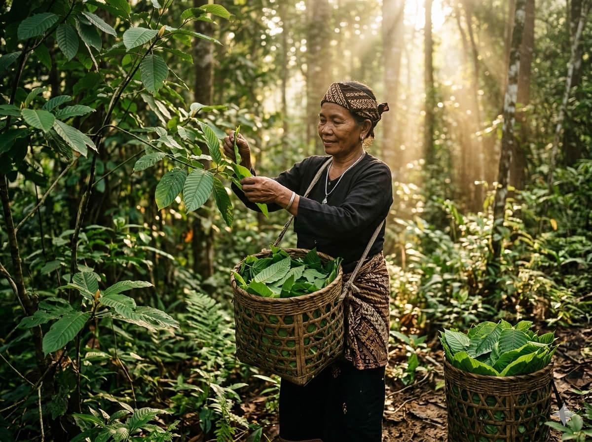 Proses produksi kratom Kalimantan